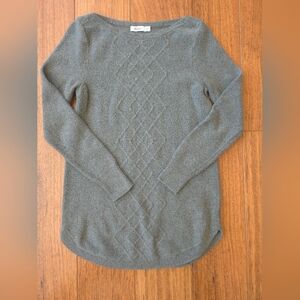Reitmans Heather Green Scoop Neck Sweater
